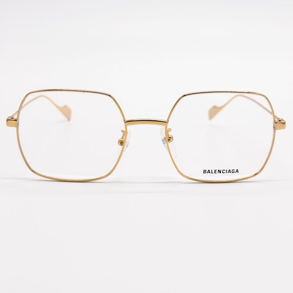 NEW BALENCIAGA EYEGLASSES BB0090O 003 SQUARE GOLD WOMEN EYEWEAR BALENCIAGA - Picture 5 of 9